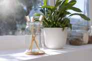 Repurpose old jars, bottles, or tins