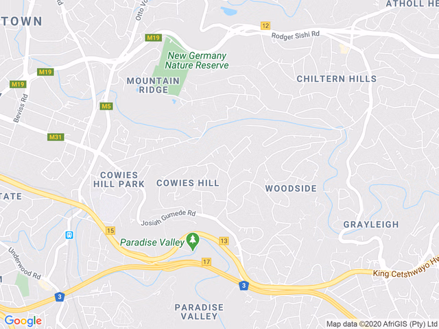 Google map for 2 Bedroom House For Sale in Glenashley