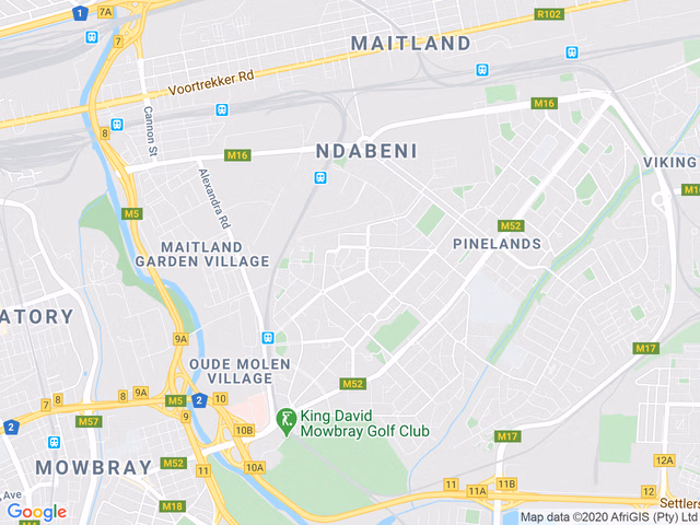 Google map for 1,200m² Office To Let in Pinelands