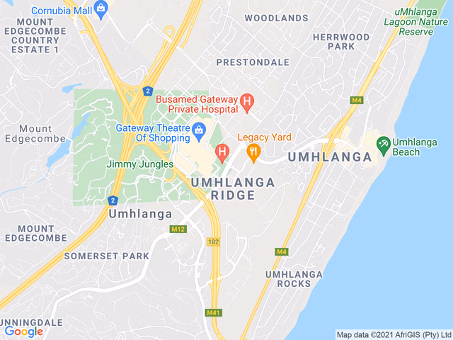 Google map for 2,300m² Business For Sale in Cowies Hill