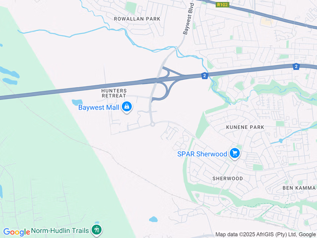 Google map for 3,427m² Vacant Land For Sale in Hunters Retreat