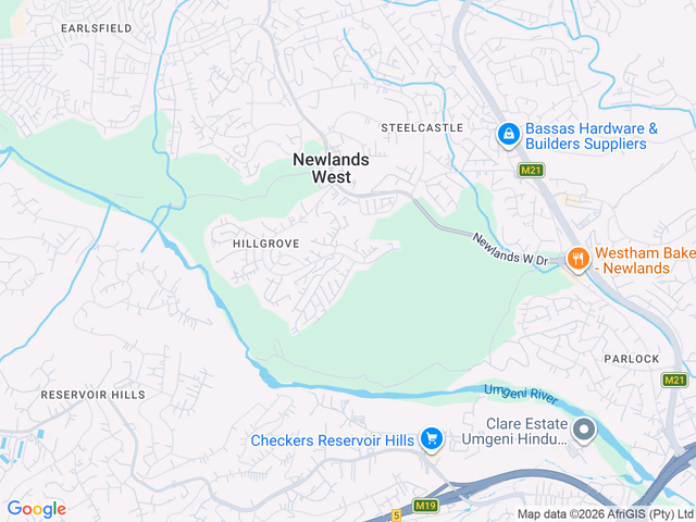 Google map for 3 Bedroom House For Sale in Hillgrove