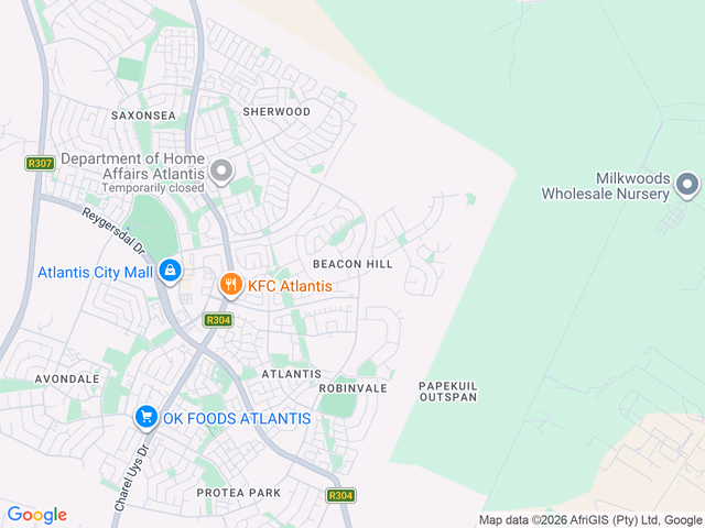 Google map for 3 Bedroom House Sold in Beacon Hill