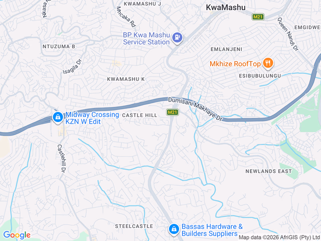 Google map for 2 Bedroom House Sold in Newlands West