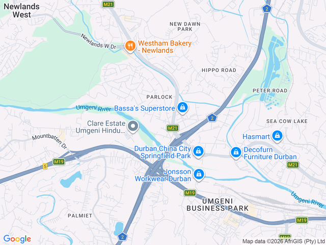 Google map for 2 Bedroom House For Sale in Newlands West