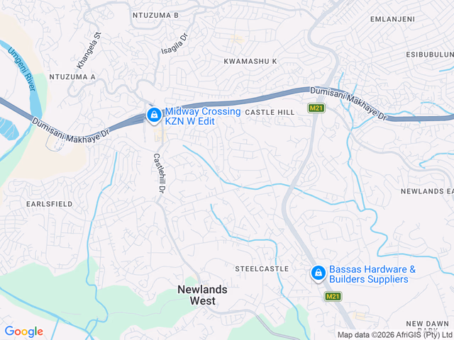 Google map for 2,500m² Vacant Land To Let in Newlands West