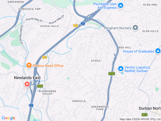 Google map for 1 Bedroom House For Sale in Avoca