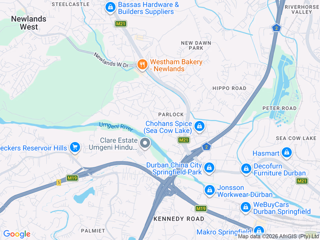 Google map for 2 Bedroom House For Sale in Parlock
