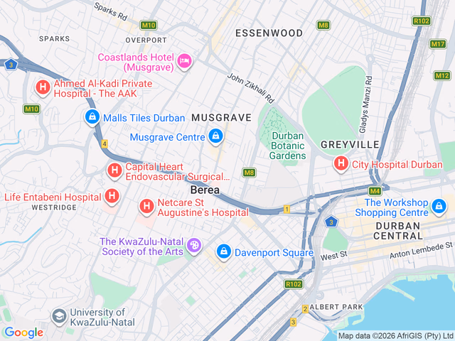 Google map for 3 Bedroom House For Sale in Musgrave